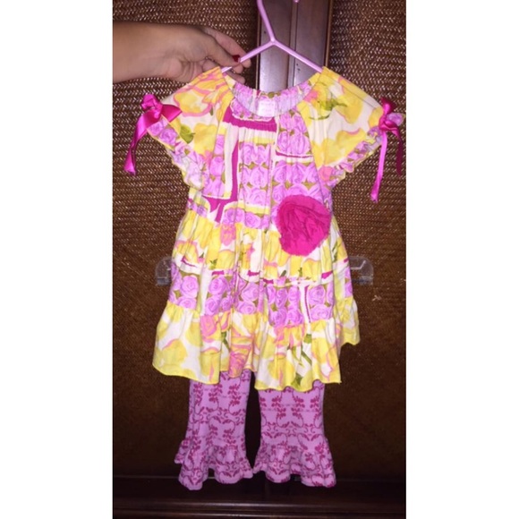 Spring/Summer Giggle Moon 2pc. Outfit EUC - Picture 1 of 1